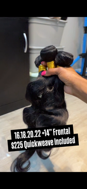 16.18.20.22 + 14” Frontal Bodywave